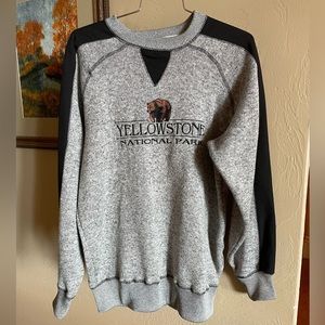 Yellowstone National Park knit oversized pullover crew neck